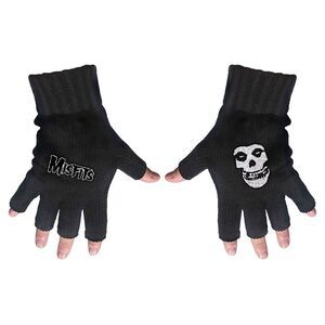 Misfits Unisex Adult Logo & Fiend Fingerless Gloves / Black/White